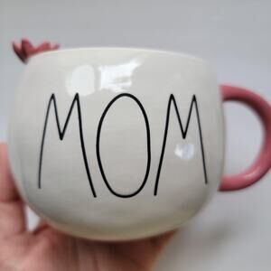 Unmarked Jumbo Mug Unisex Large White Pink Ceramic Porcelain MOM Mother's Day